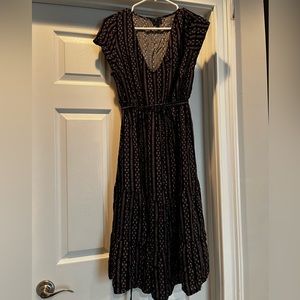 Size 0 torrid ruffle black/white/purple dress